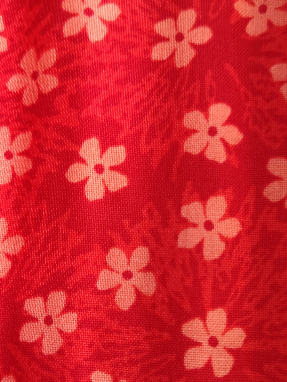 Red Floral Print Cotton Fabric - 4 Fat Quarter Bundle